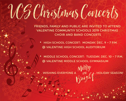 VCS Christmas Concerts Scheduled