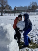6th Grade Art Takes Advantage of the Perfect Snow!