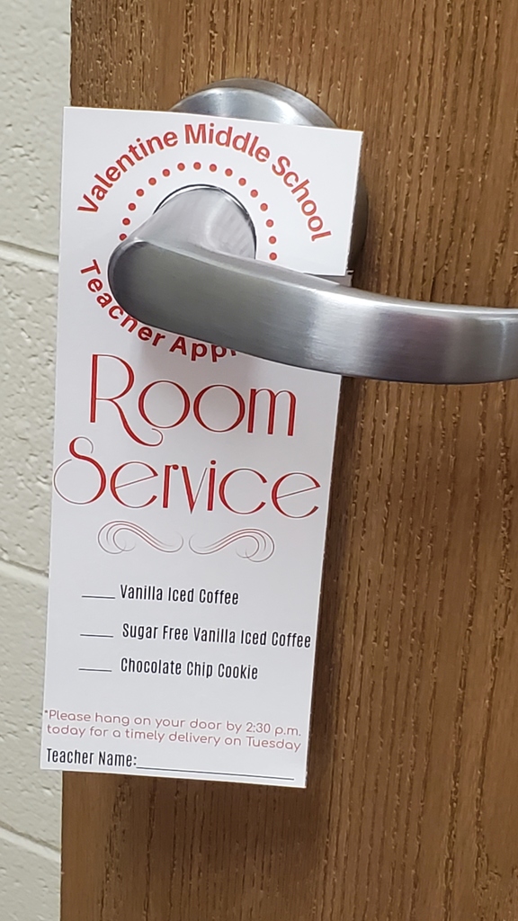 Room Service for Teacher/Staff Appreciation Week