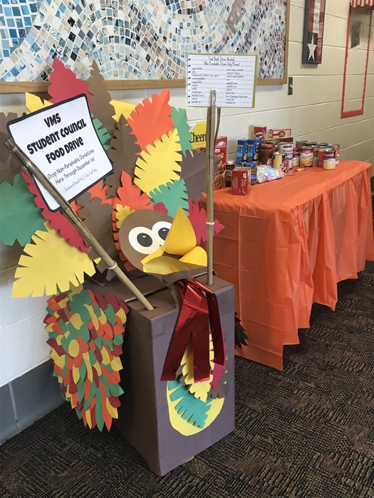 VMS Student Council St. John's Food Drive-Feed the turkey!