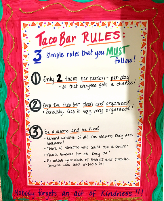 Taco Bar Rules