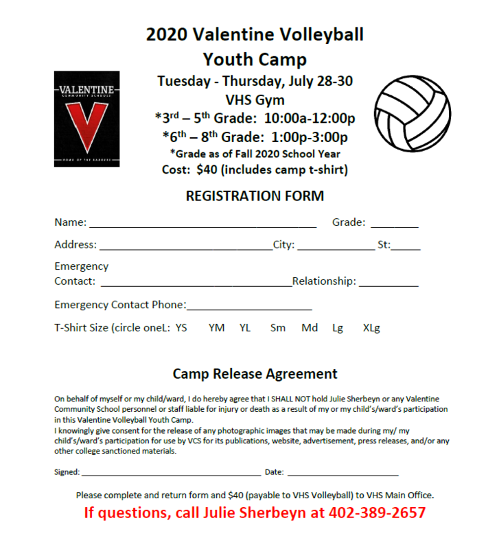 Volleyball Camp Registration 